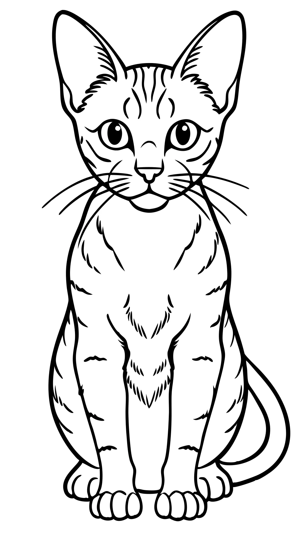 realistic cat coloring pages